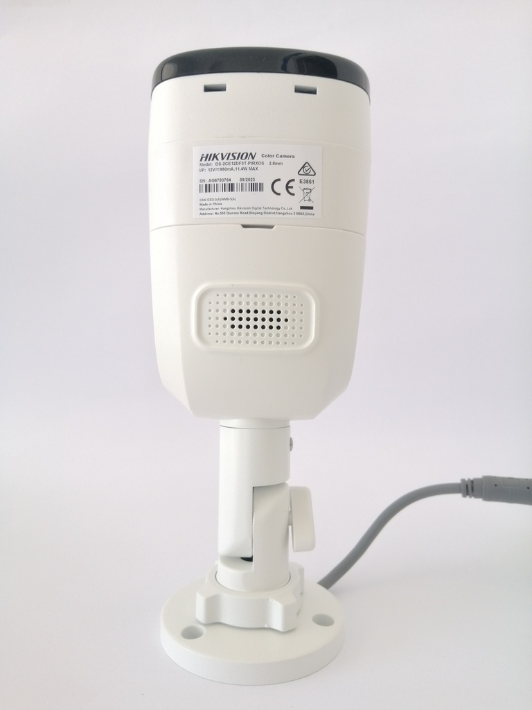 Camara TVI 2MP ColorVu 40M Luz Blanca Sirena Microfono PIR DS-2CE12DF3T-PIRXOS 2.8MM Hikvision