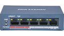 SWITCH 4 PUERTOS POE + 1 PUERTO UPLINK DS-3E0105P-E/M(B) HIKVISION