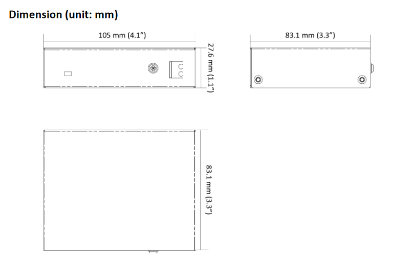 SWITCH 4 PUERTOS POE + 1 PUERTO UPLINK DS-3E0105P-E/M(B) HIKVISION
