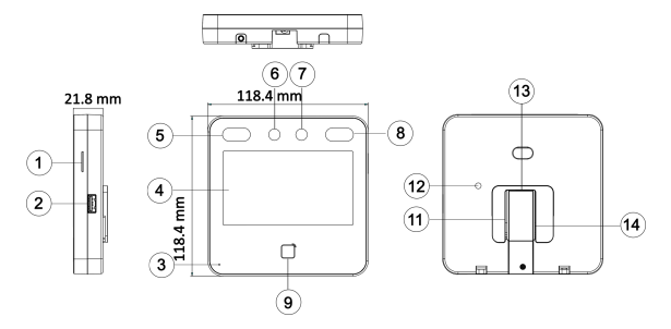 Terminal Reconocimiento Facial DS-K1T343MWX Hikvision