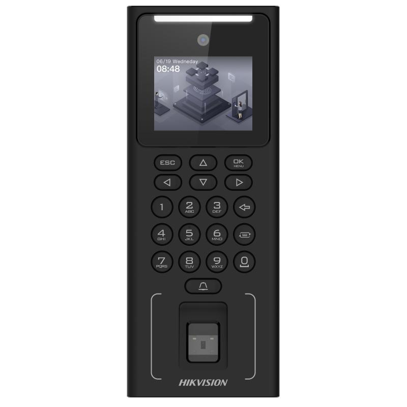 Terminal De Acceso Facial MinMoe Huella Tarjeta y Contraseña WiFi DS-K1T321MFWX Hikvision