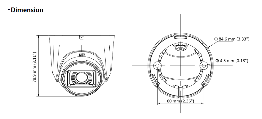 Turret TVI 2MP IR20M DS-2CE76D0T-EXIPF (2.8mm) Hikvision