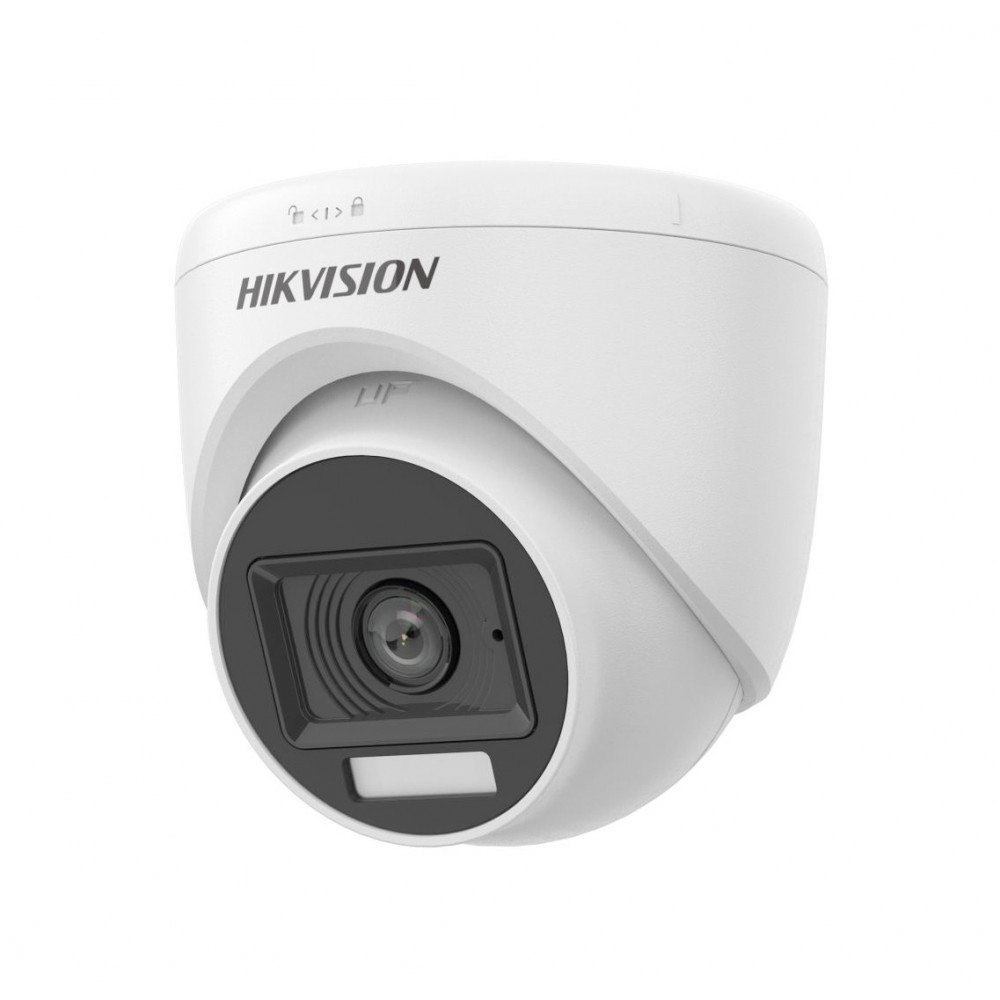 Turret TVI 3K IR20m Smart Hybrid Light Audio Microf DS-2CE76K0T-LPFS 2.8mm Hikvision 