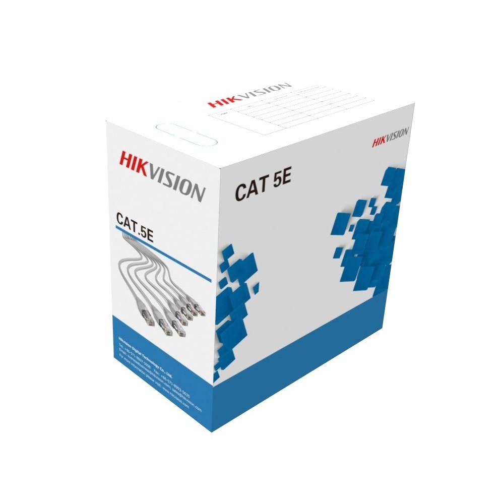 Cable UTP Cat5e 305m Gris interior DS-1LN5E-E/E Hikvision 