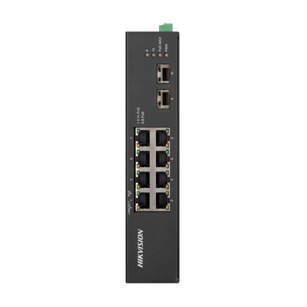 Switch 8GE PoE + 2 SFP Metalico DS-3T0510HP-E/HS Hikvision