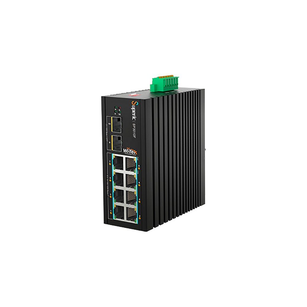Switch Industrial 8GE PoE 8x30W (240W) + 2SFP no administrable SP3010F Wi-Tek