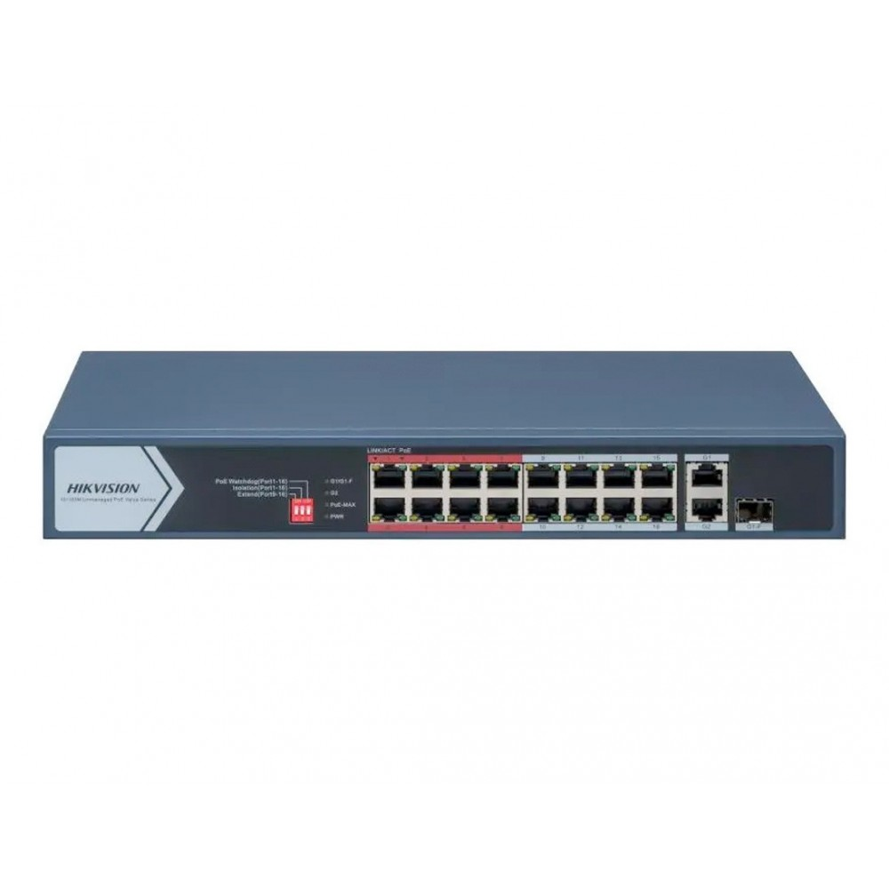 Switch 16FE PoE + 1GE + 1SFP DS-3E0318P-E/M(C) Hikvision