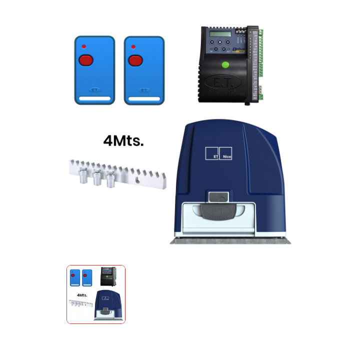 Kit Motor DRIVE 1000 (900 Kgs) Uso Intensivo, 80 Ciclos/Hora, 28m/Min. ET SYSTEMS