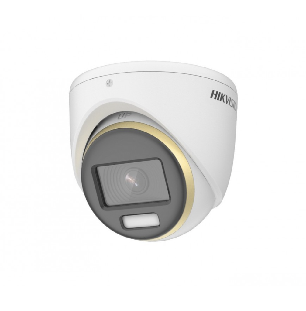 Camara Turret TVI 2MP Luz 20M ColorVu Con Micro. DS-2CE70DF3T-MFS 2.8mm Hikvision
