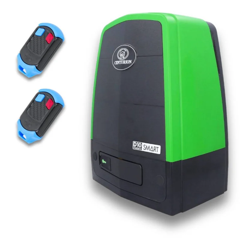 Motor Centurion D10 Turbo Smart 1000Kg - Central electrónica - RX1500B - Hasta 45mts/min (Baja a mayor peso de hoja) - 750 ciclos/día - INCLUYE 4 MTS CREMALLERA Y 2 CONTROLES NOVA