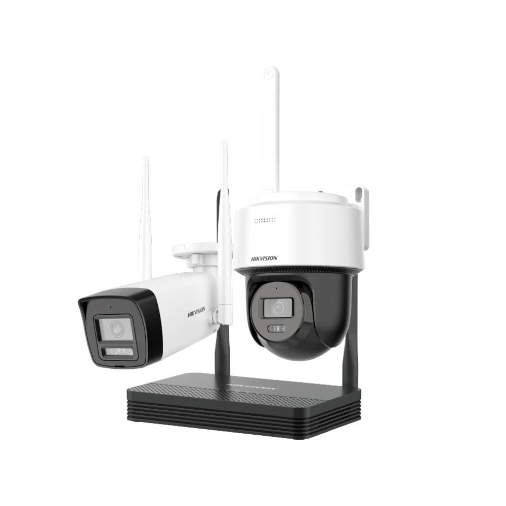 Kit NVS + Cámara PT 4MP WiFi IR30M DS-J142I/NKS424W03H Hikvision