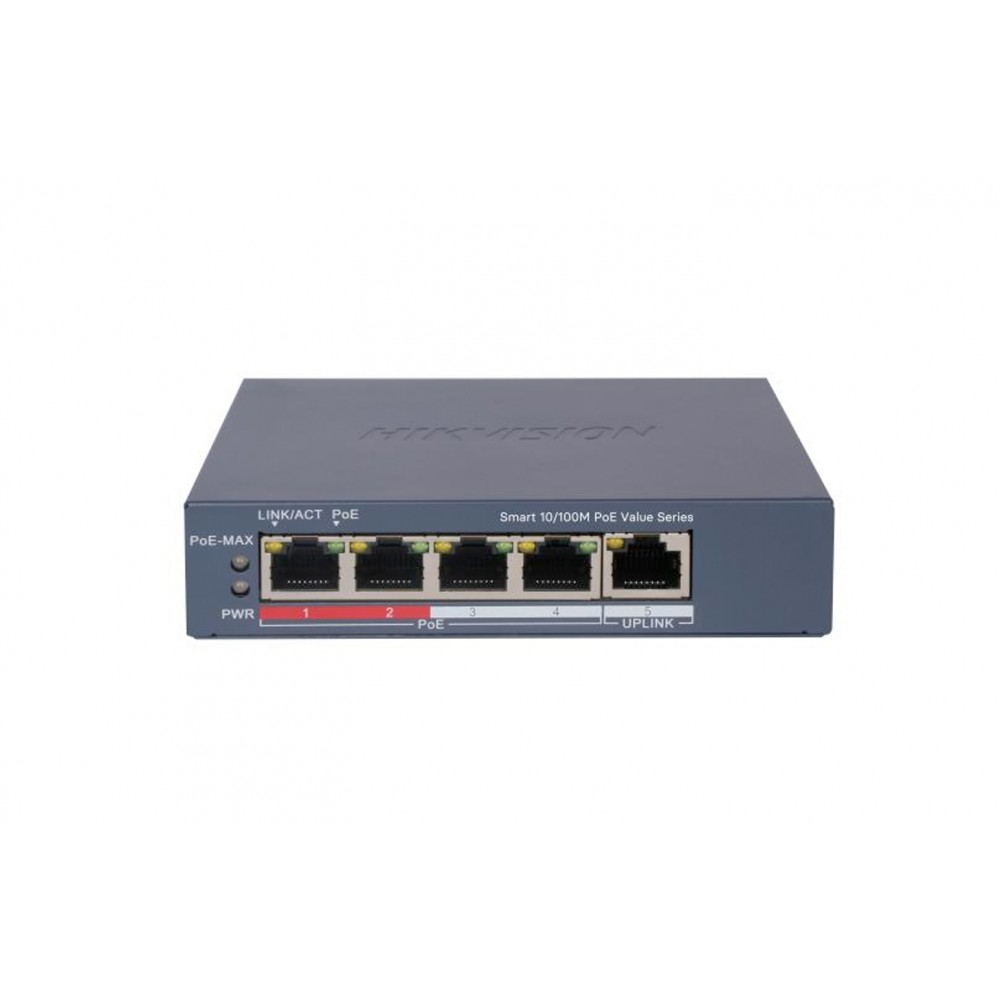 Switch 4FE PoE Inteligente (Smart Managed Switch 4-Port) DS-3E1105P-EI/M V2 Hikvision