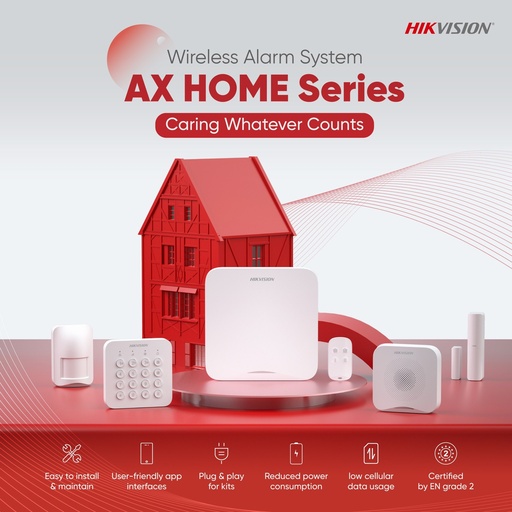 [AL0022] AX Home KIT Alarma 3G/4G DS-PA201PS-Kit-16WB/A-LA Hikvision 