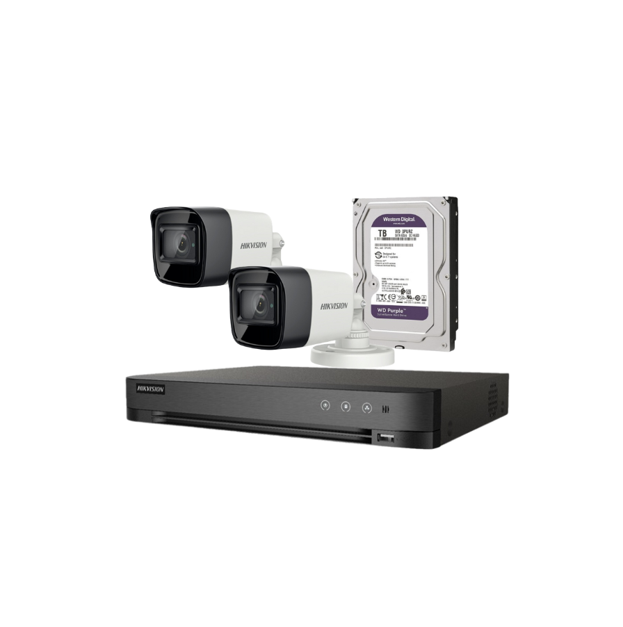 Kit básico 2 cámaras Color Vu 2 MP Hikvision