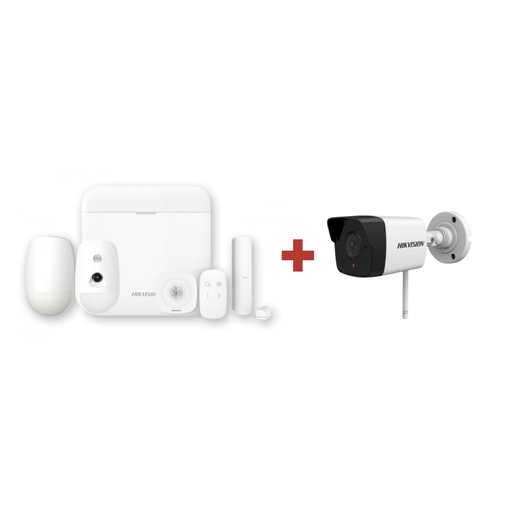 [ID00018] Kit Doméstico AXPRO con Pircam y cámara IP Exterior Hikvision + instalación