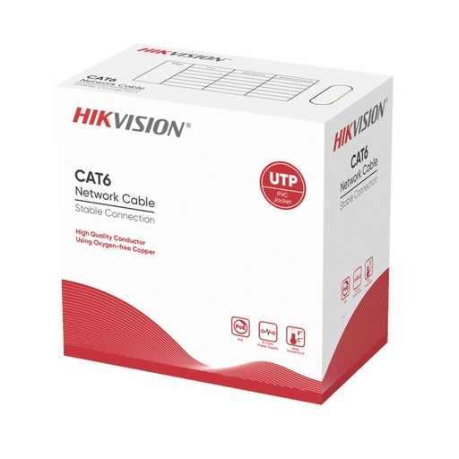 [AC0042] Cable UTP Cat6 100% Cobre Unifilar 305m Interior DS-1LN6-UE-W Hikvision